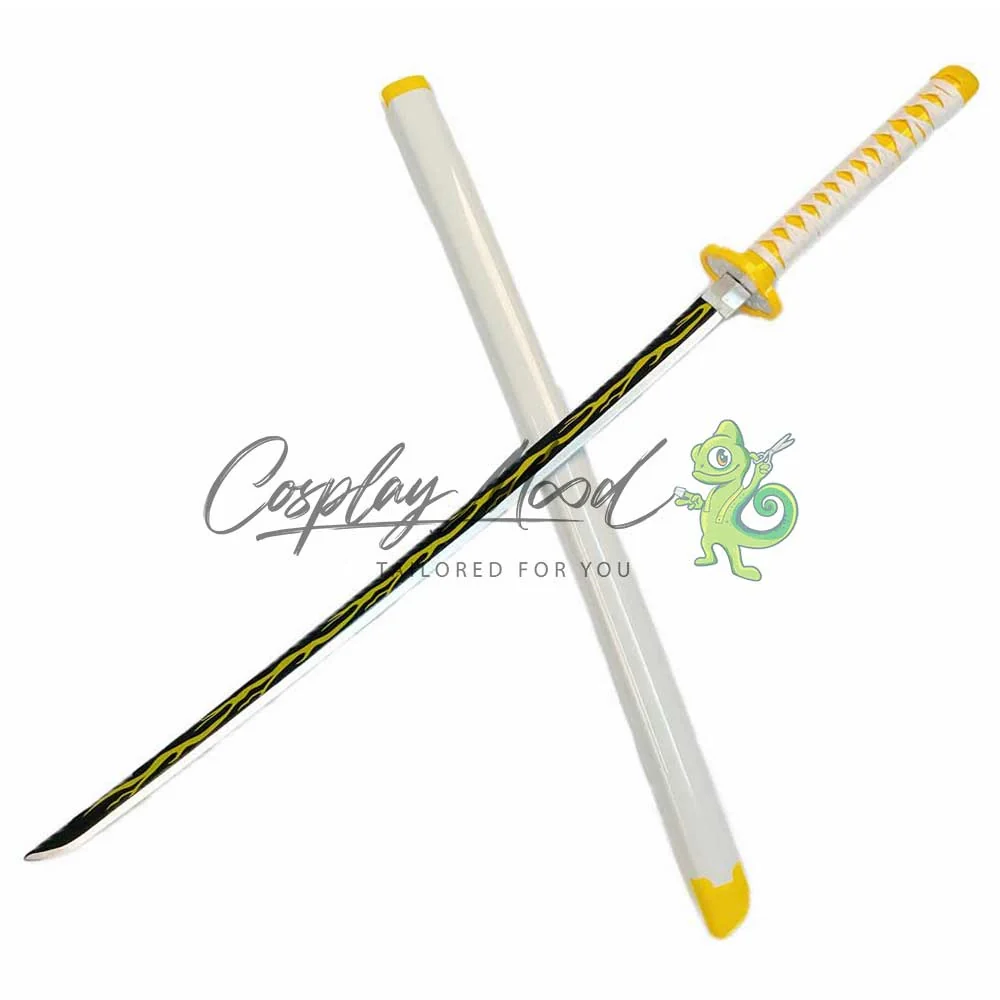 Accessorio Cosplay Spada in legno di bamboo Zenitsu Agatsuma Demon Slayer