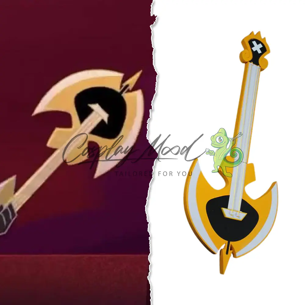 Accessorio Cosplay Chitarra Adamo Hazbin Hotel - immagine 3
