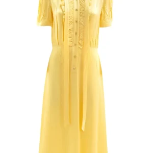 Abito in crepe di colore giallo