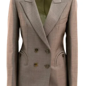 Blazer Doppiopetto in Lana e Mohair