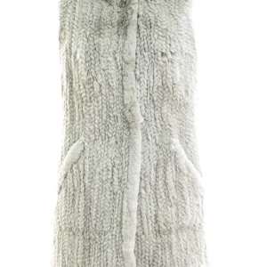 Gilet in coniglio color grigio