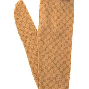 Collant in nylon stretch stampato color beige