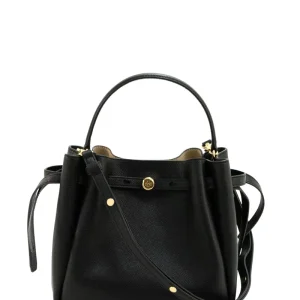 Borsa Romy in pelle martellata di colore nero