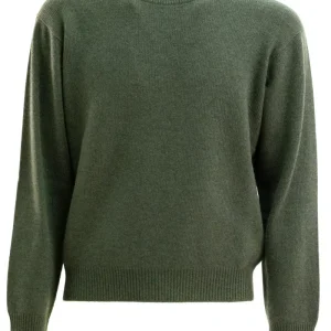 Pullover in Re-Cashmere color verde militare