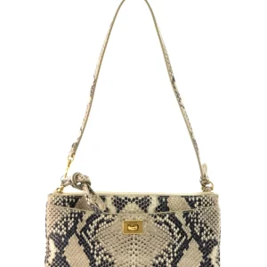 Pochette Rodeo in pelle con lavorazione pitone naturale