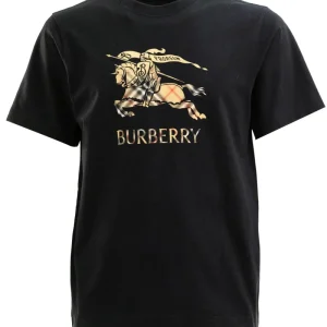 T-shirt in cotone di colore nero