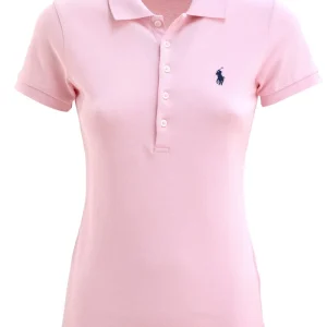 Polo in cotone stretch color rosa