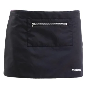 Gonna in gazare tecnico di colore blu