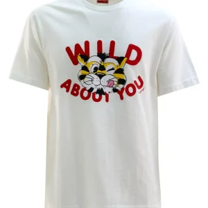 T-shirt in cotone di colore bianco