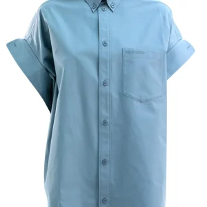 Camicia in cotone di colore azzurro