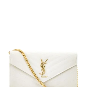 Pochette in matelassè colore crema