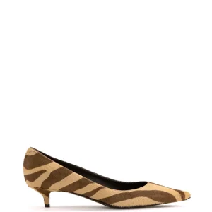 Décolleté Amelia zebrato beige e marrone