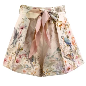 Short con Pinces Rebellion in Seta e Cotone