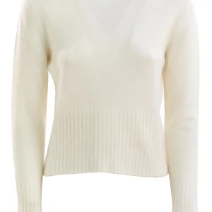 Pullover in lana e cashmere color bianco