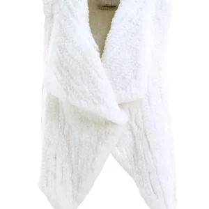 Gilet in coniglio color bianco