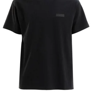 T-shirt in cotone di colore nero