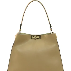 Borsa Fendi Way in pelle di colore beige
