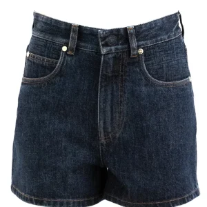 Short in denim blu scuro