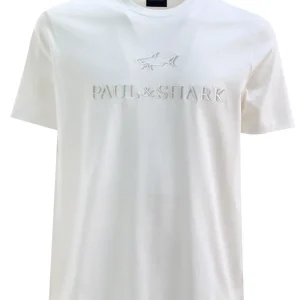 T-shirt in jersey di cotone di colore bianco