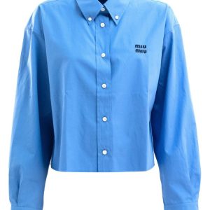 Camicia in popeline color azzurro