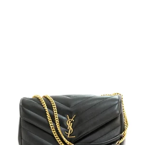 Borsa Loulou Media in nappa matelassè color nero