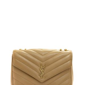 Borsa Loulou Grande nappa color beige
