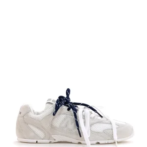 Sneakers New Balance X Miu Miu 530 SL in suede e rete di colore bianco