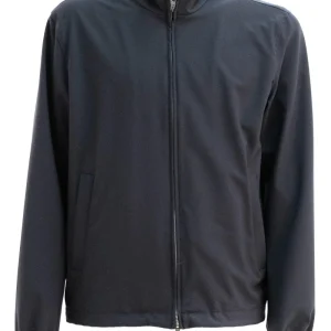 Giacca con Zip in Fresco di Lana Stretch