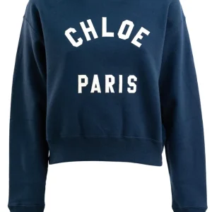 Felpa in cotone di colore blu