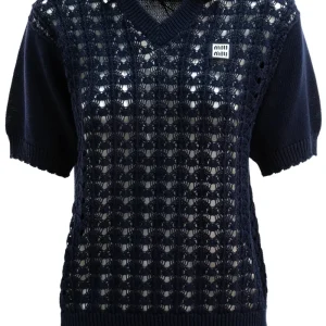 Polo Traforata in Maglia di Cotone