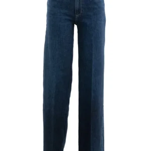 Jeans in denim di colore blu