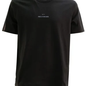 T-shirt in jersey di cotone di colore nero