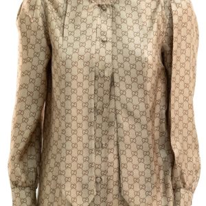 Camicia in Twill di Seta Stampata