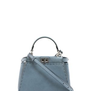 Peekaboo Mini in Cuoio Romano color azzurro polvere