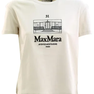 T-shirt in cotone color avorio