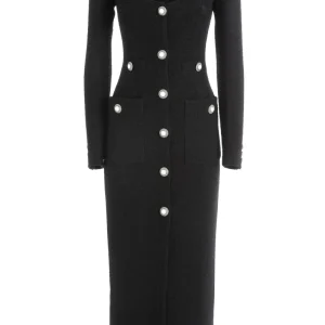 Alessandra Rich FAB2647 F3291900 Abito Bouclé in Tweed