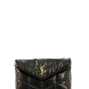 Saint Laurent Borsa Loulou Puffer Toy in nappa trapuntata nera