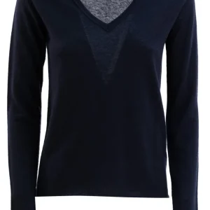 Pullover in cashmere di colore blu