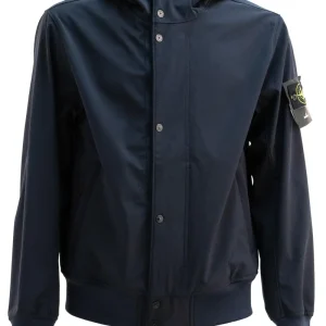 Giacca con Cappuccio in Tessuto Tecnico