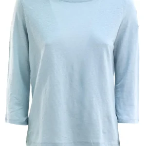 T-shirt in lino di colore bianco