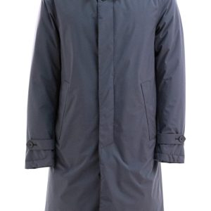 Trench in tessuto tecnico di colore blu