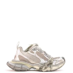 Sneakers 3XL in rete e gomma color beige