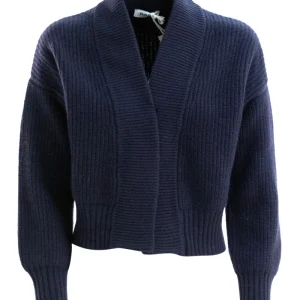 Cardigan in lana di colore blu