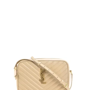 Borsa Lou in pelle matelassé color beige