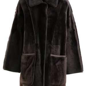 Cappotto Pirenei in montone color marrone