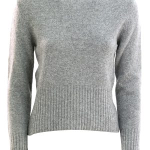 Pullover in lana e cashmere color grigio