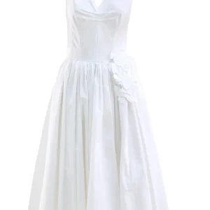 Abito in cotone di colore bianco