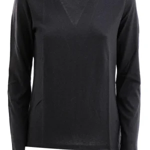 T-shirt in cotone e cashmere di colore blu