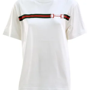 T-shirt in Jersey di Cotone Stampata