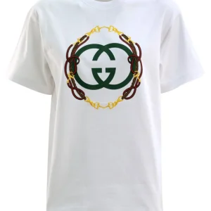 T-shirt in Jersey di Cotone con Stampa